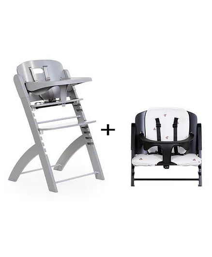 Childhome:  Evosit Stone grey + Cushion Jersey Heart