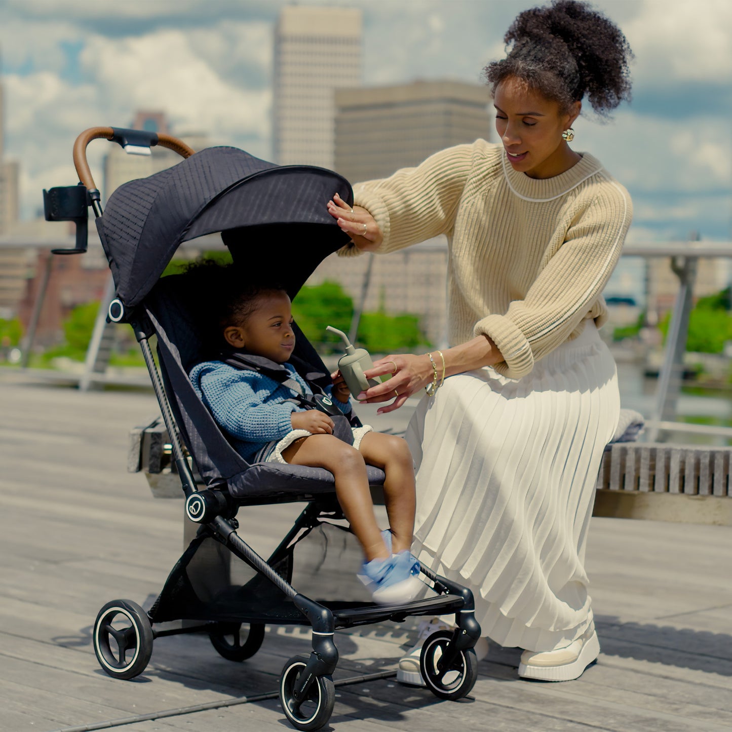 Evenflo - Hummingbird Ultra-Lightweight Carbon Fiber Stroller - Crest Grey