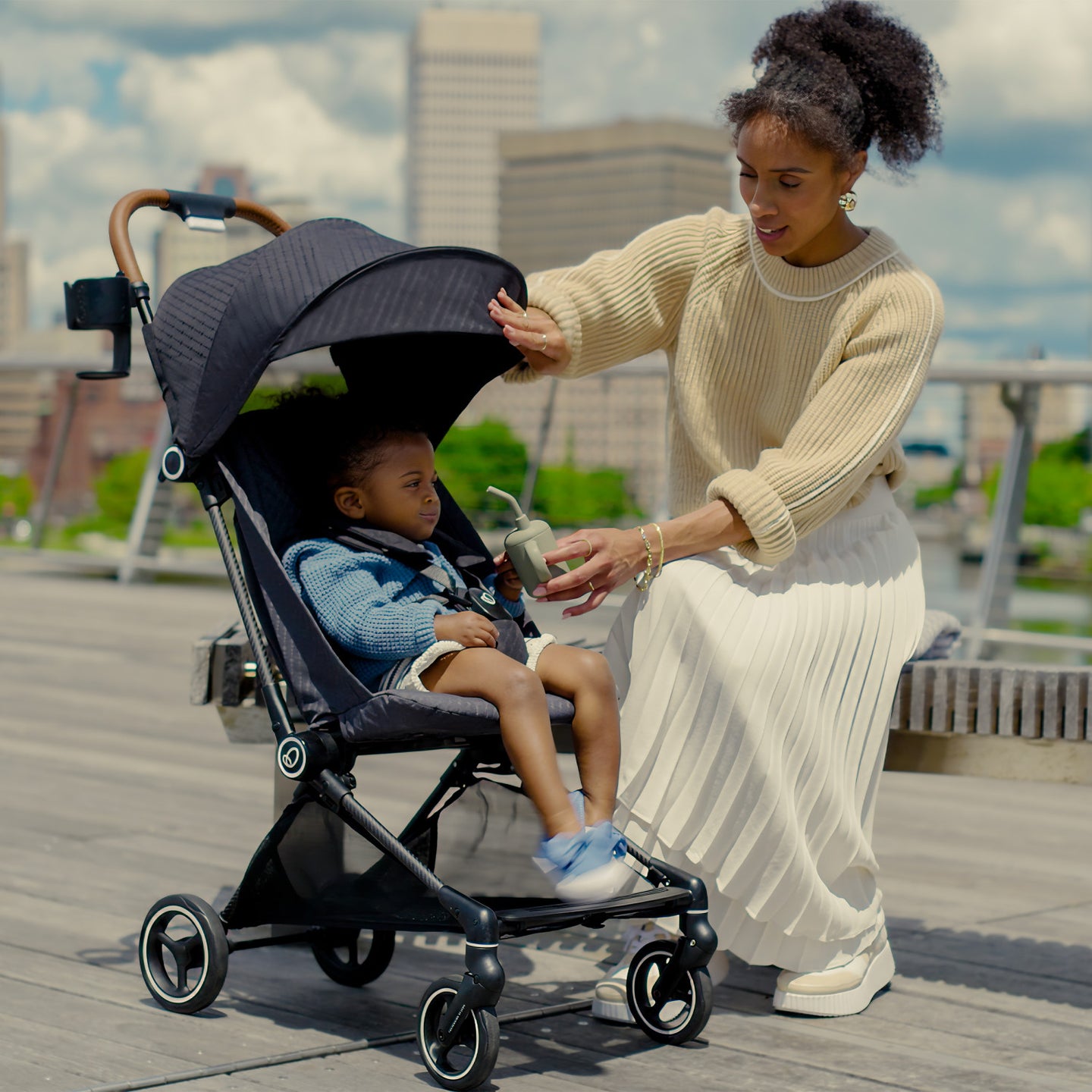 Evenflo - Hummingbird Ultra-Lightweight Carbon Fiber Stroller - Crest Grey