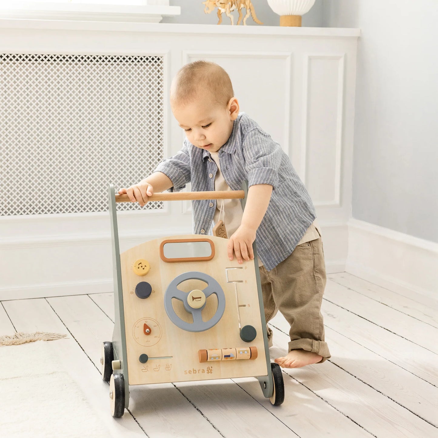 Sebra - Activity walker car, wooden, FSC™ 100%