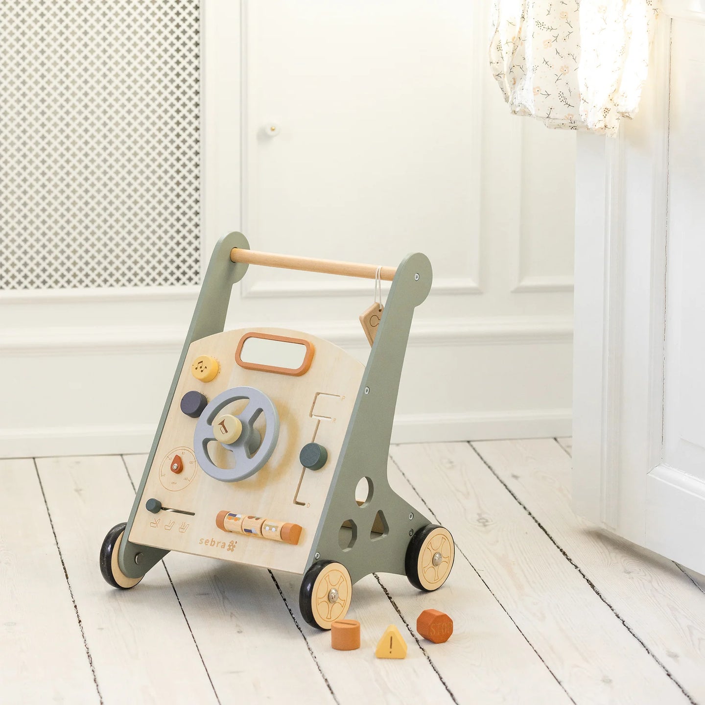 Sebra - Activity walker car, wooden, FSC™ 100%