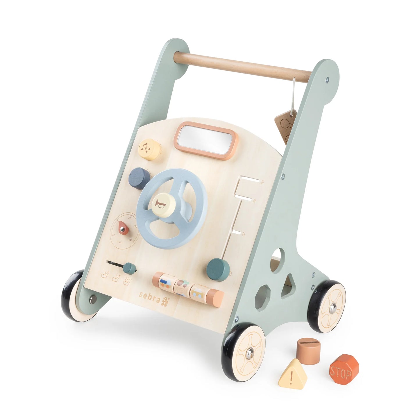 Sebra - Activity walker car, wooden, FSC™ 100%