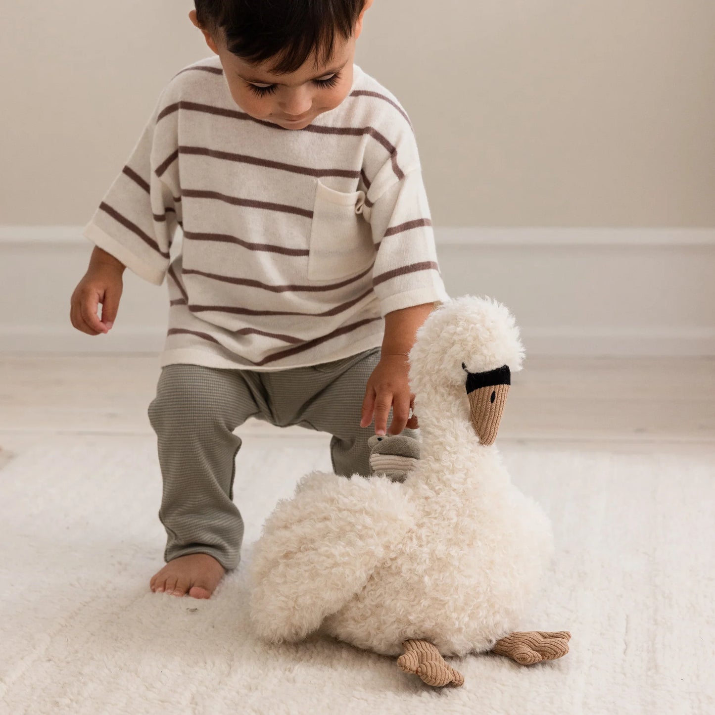 Sebra - Activity soft toy, swan