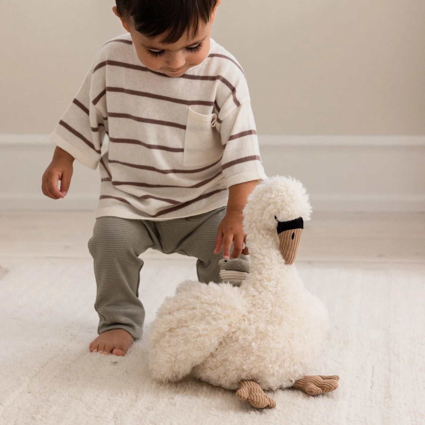 Sebra - Activity soft toy, swan