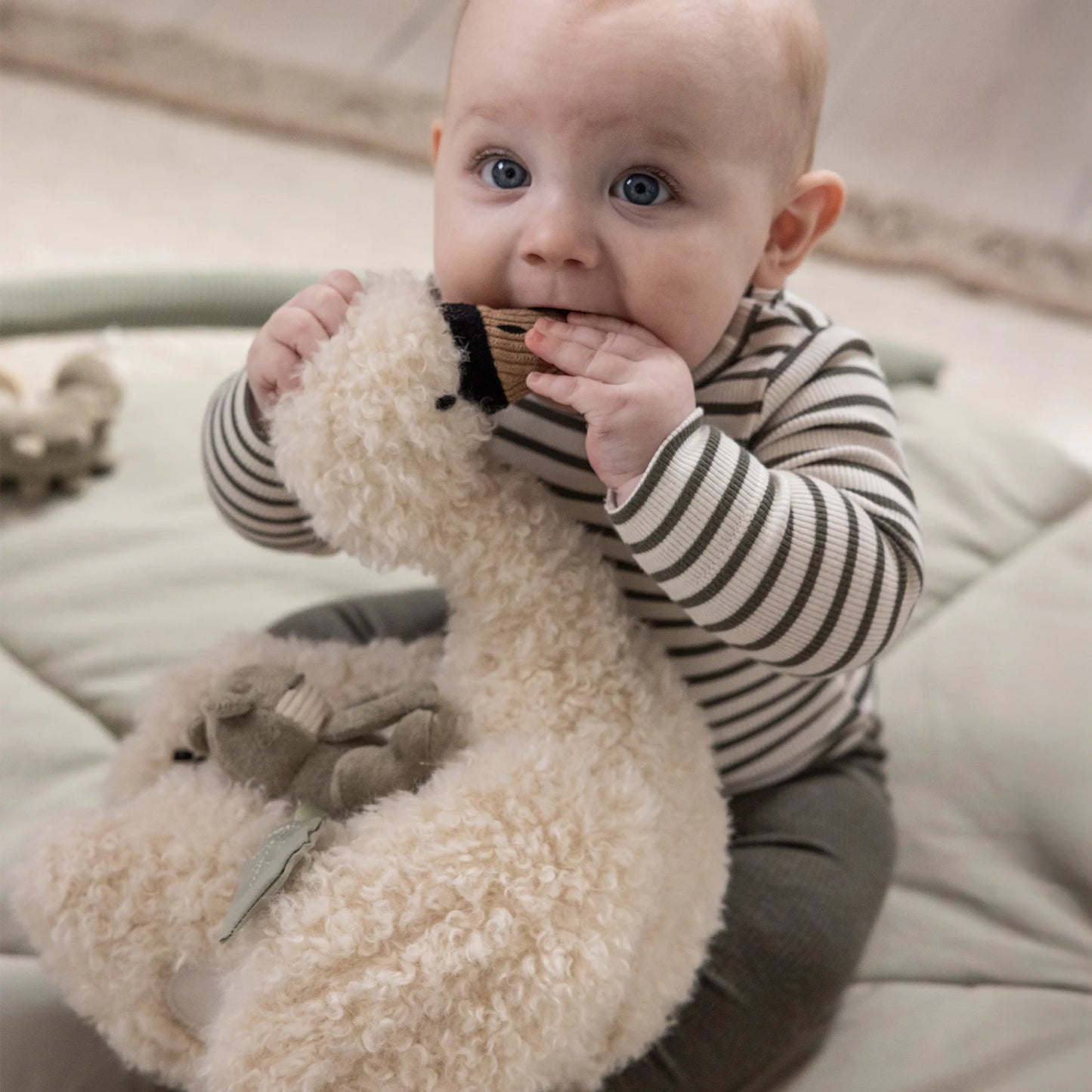 Sebra - Activity soft toy, swan