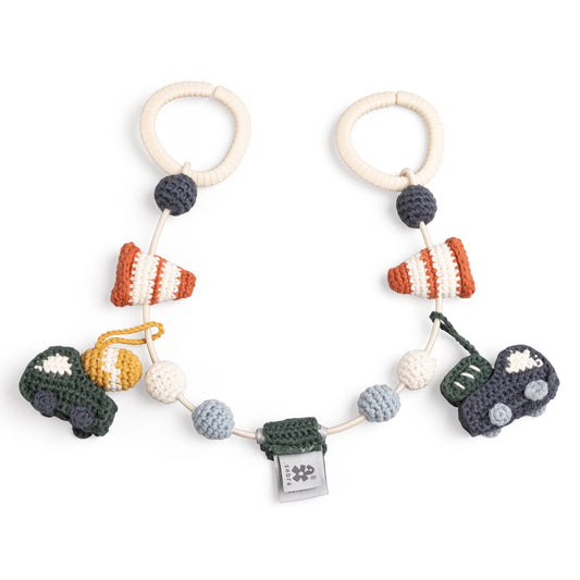 Sebra - Pram chain, crochet, Busy Builders