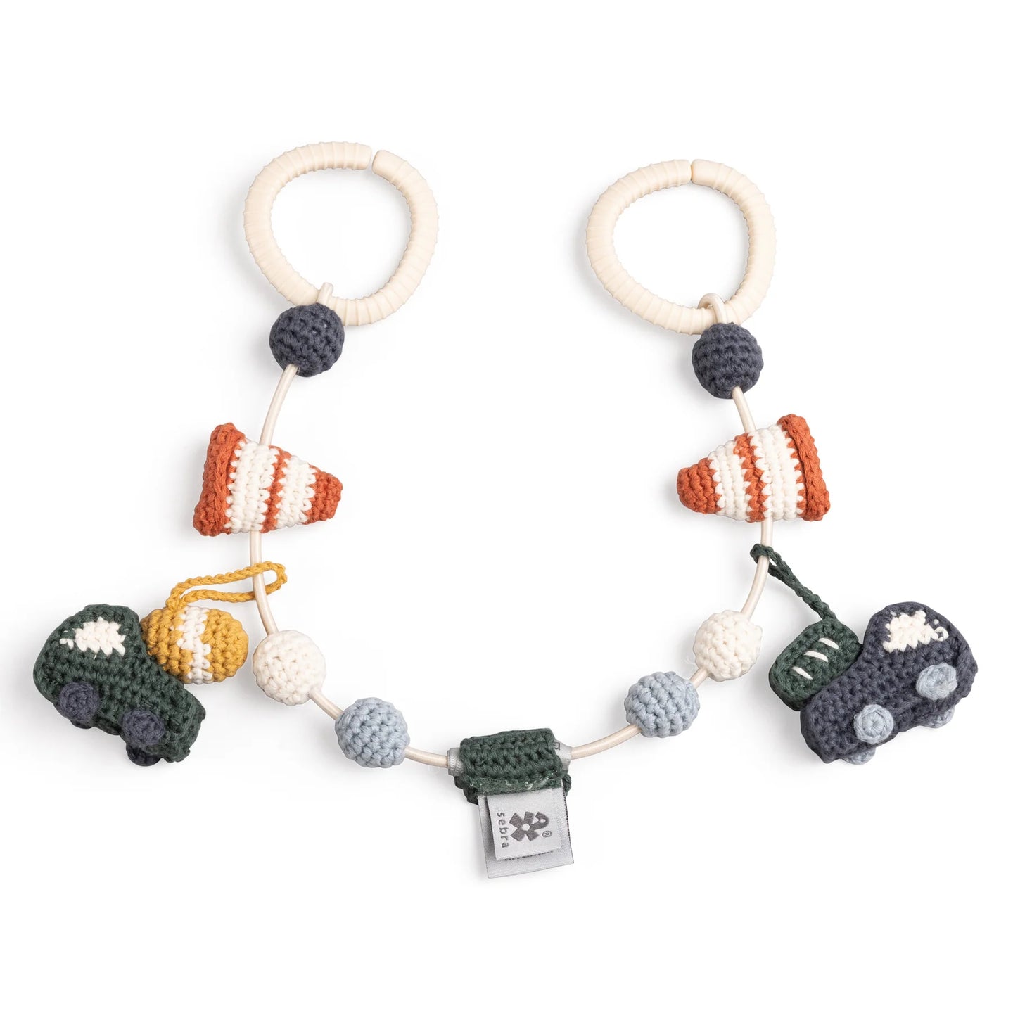 Sebra - Pram chain, crochet, Busy Builders
