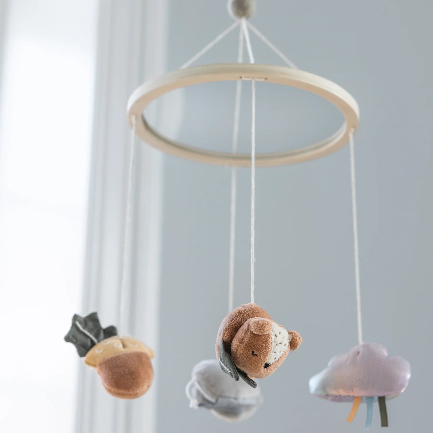 Sebra - Baby musical mirror mobile-  Woodland