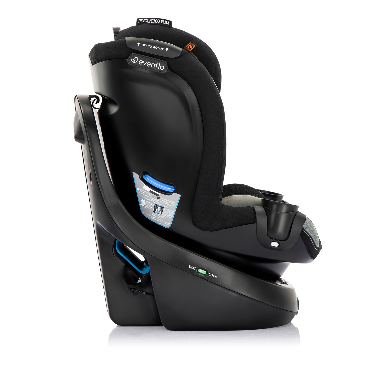 Evenflo - Revolve360 Slim 2-in-1 Rotational Car Seat - Salem Black