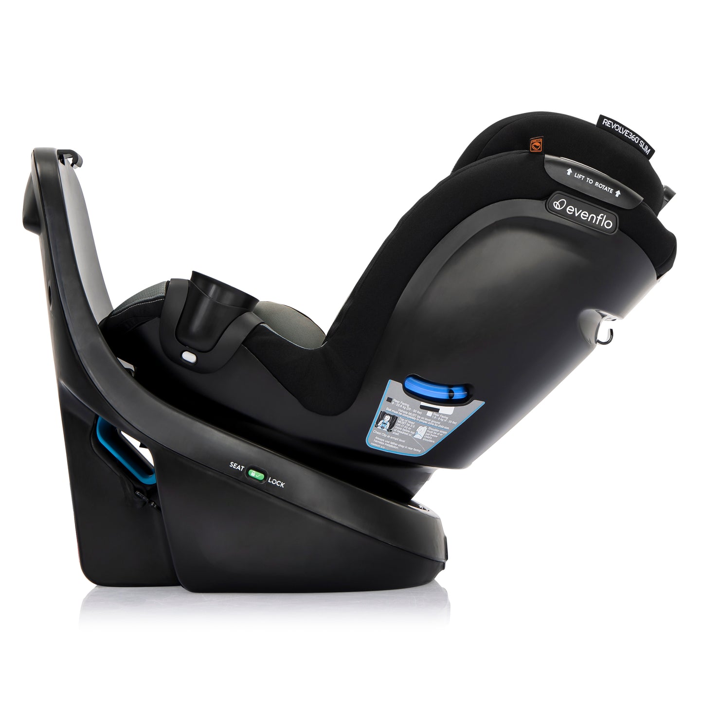 Evenflo - Revolve360 Slim 2-in-1 Rotational Car Seat - Salem Black