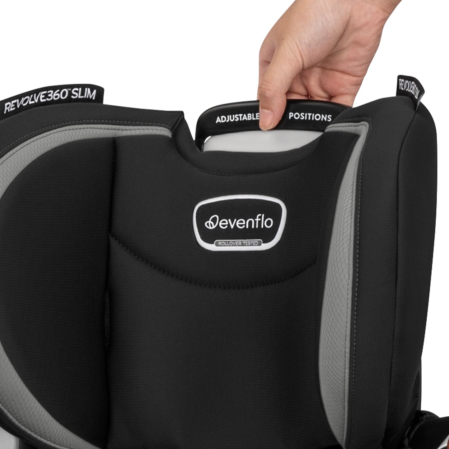 Evenflo - Revolve360 Slim 2-in-1 Rotational Car Seat - Salem Black