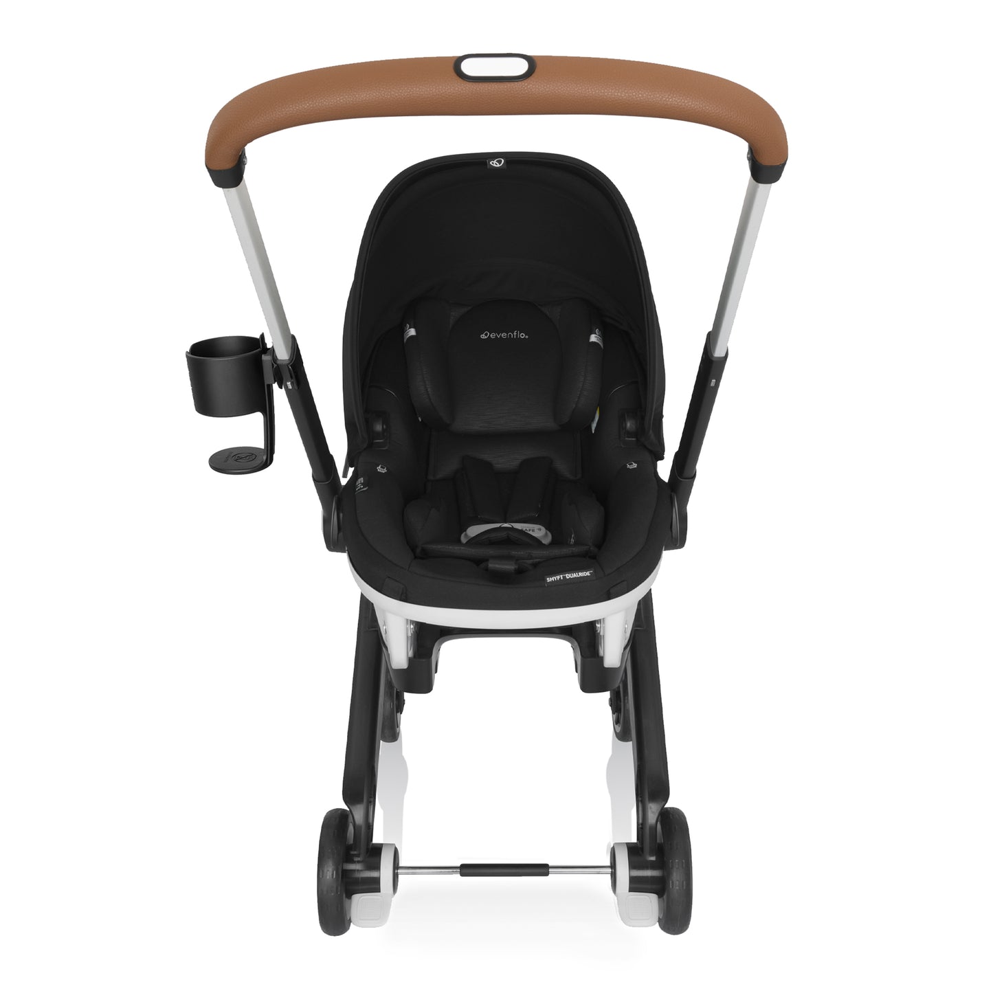 Evenflo - Gold Shyft DualRide with Carryall Storage Infant Car Seat and Stroller Combo - Onyx Black