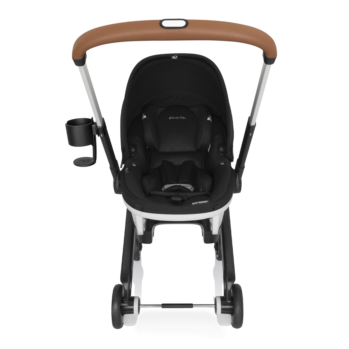 Evenflo - Gold Shyft DualRide with Carryall Storage Infant Car Seat and Stroller Combo - Onyx Black