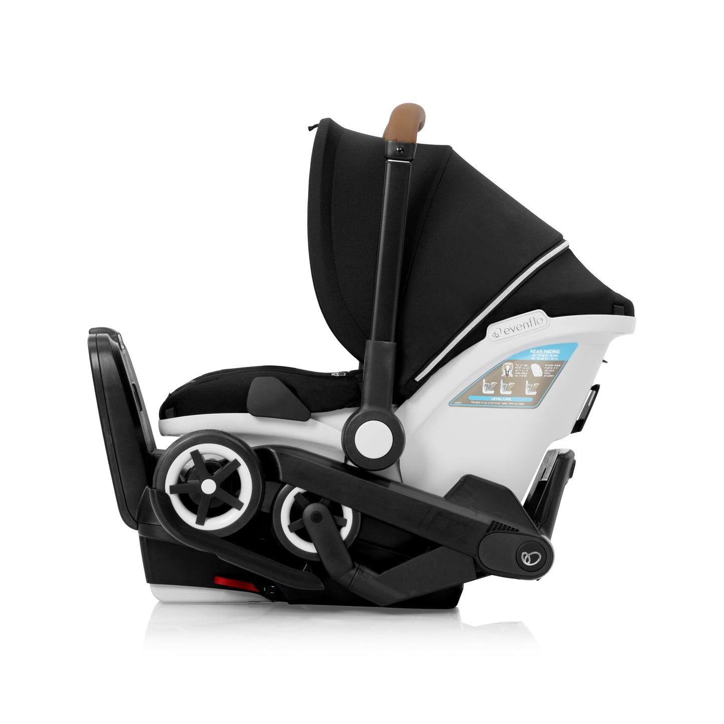 Evenflo - Gold Shyft DualRide with Carryall Storage Infant Car Seat and Stroller Combo - Onyx Black