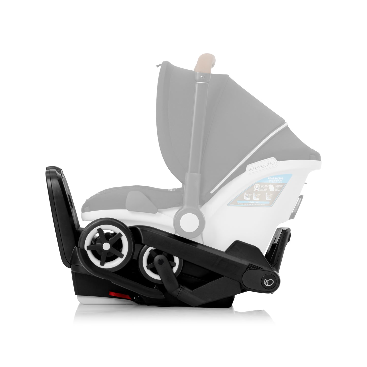 Evenflo - Gold Shyft DualRide with Carryall Storage Infant Car Seat and Stroller Combo - Onyx Black