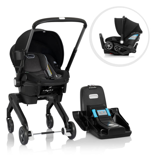 Evenflo - Shyft DualRide Infant Car Seat and Stroller Combo - Beaufort Black