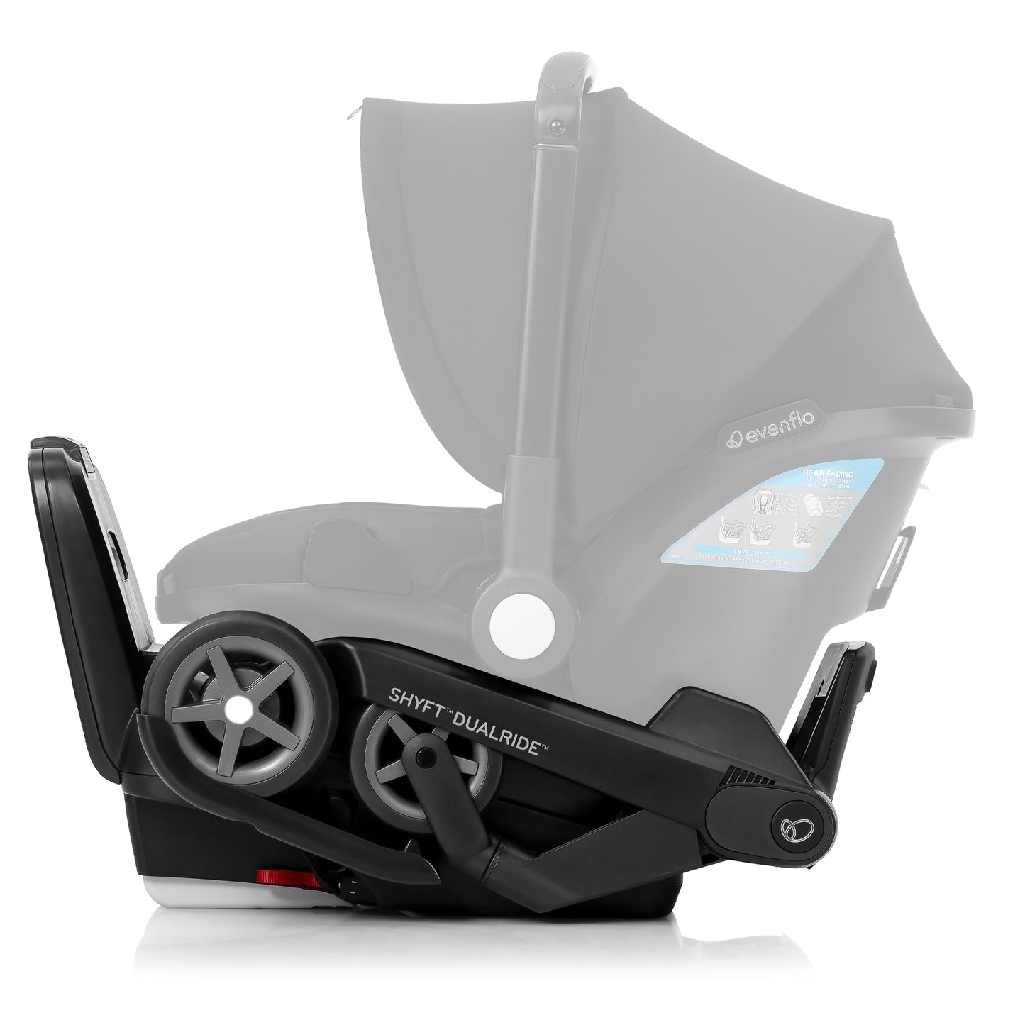 Evenflo - Shyft DualRide Infant Car Seat and Stroller Combo - Beaufort Black