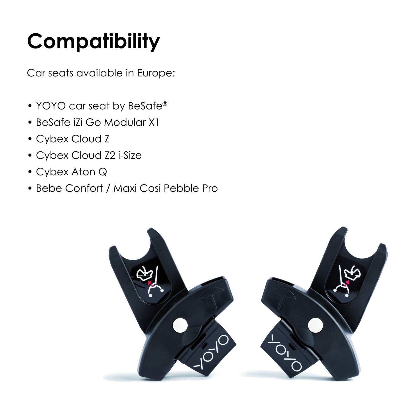 Babyzen - YOYO Car Seat Adapters Black