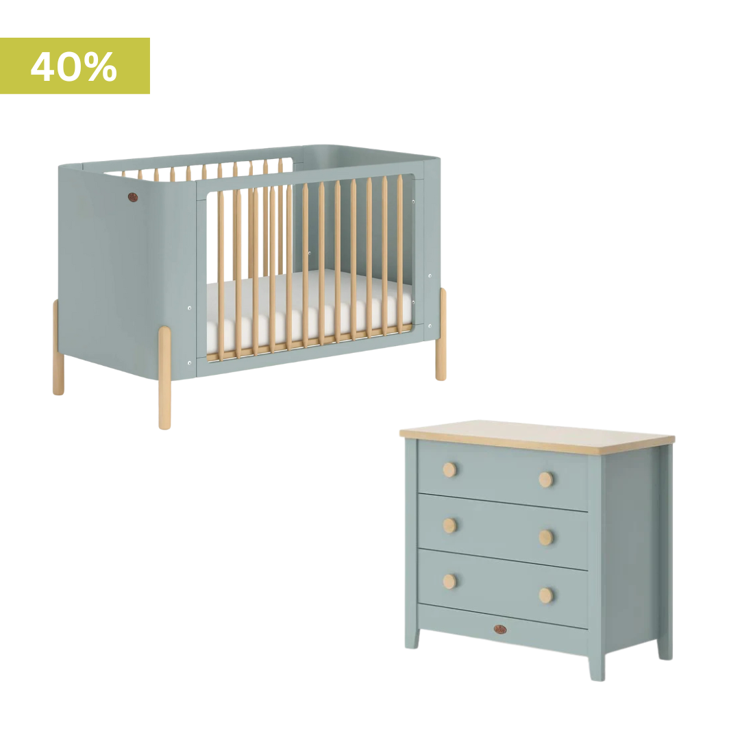 Boori - Nova 2 Piece Crib Set with 3 Chest of Drawer