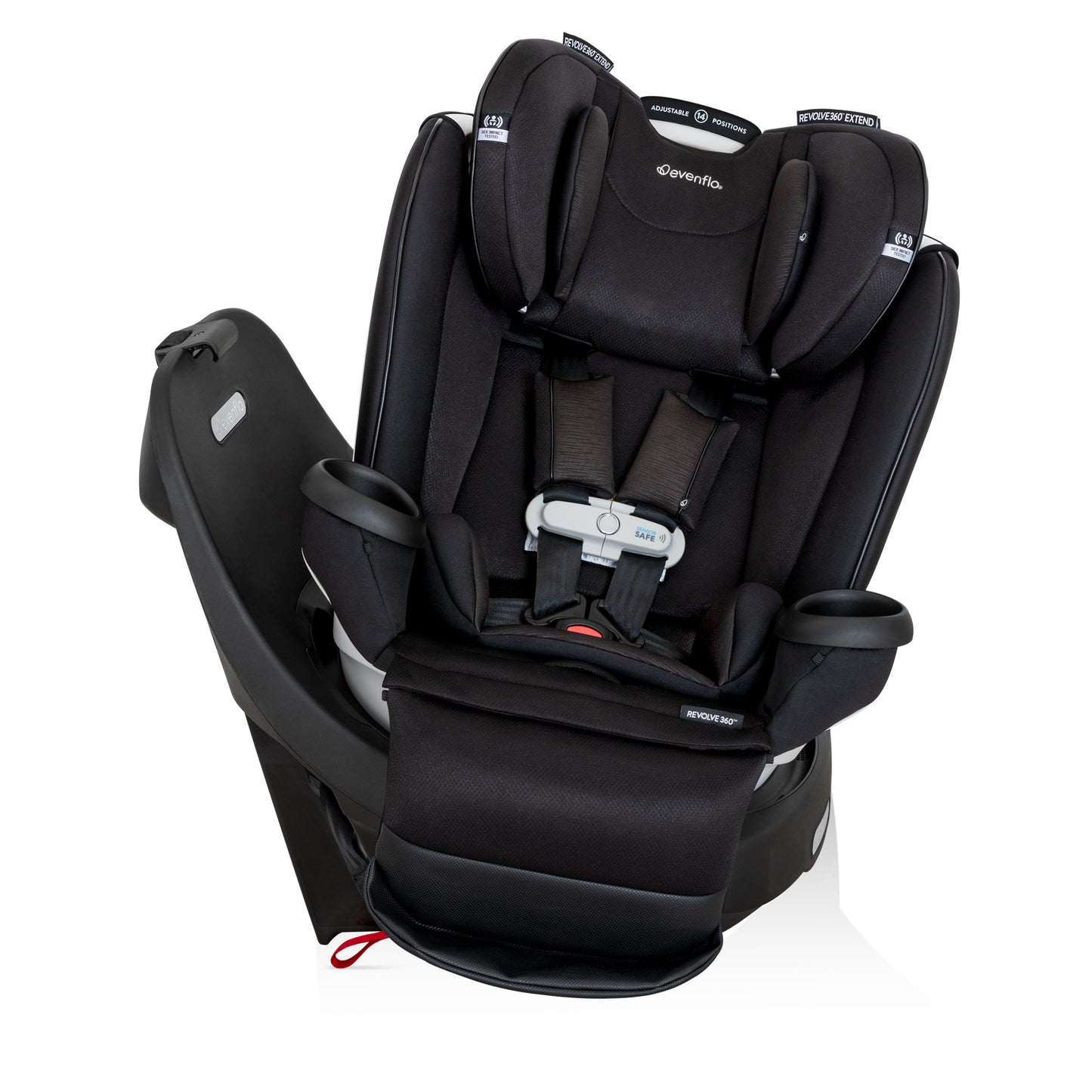 Evenflo - Gold Revolve360 Extend All-in-One Rotational Car Seat with SensorSafe - Onyx Black