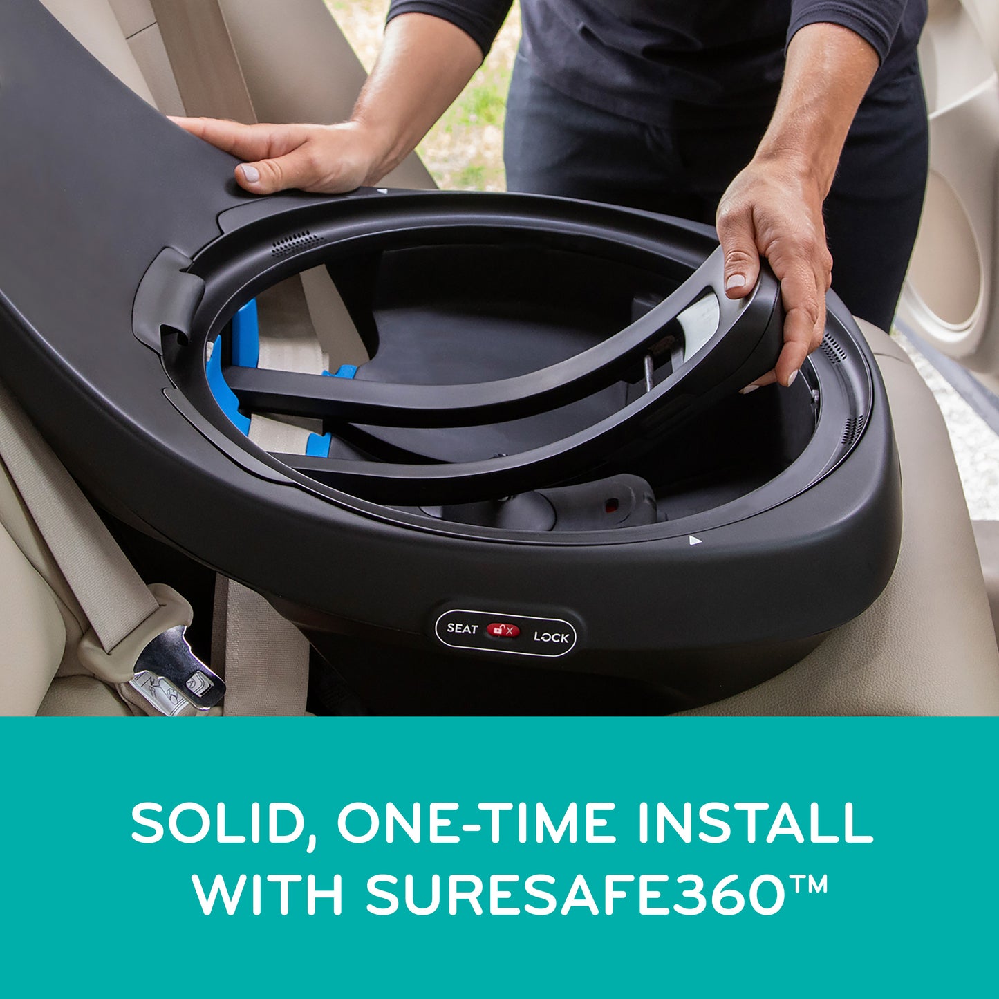 Evenflo - Revolve360 Slim 2-in-1 Rotational Car Seat - Salem Black