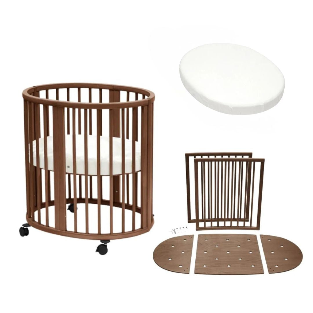 Stokke Sleepi Mini Bed Bundle - Sleepi Mini Bed with Sleepi Mini Mattress, Sleepi Mini Fitted Sheet & Sleepi Bed Extension