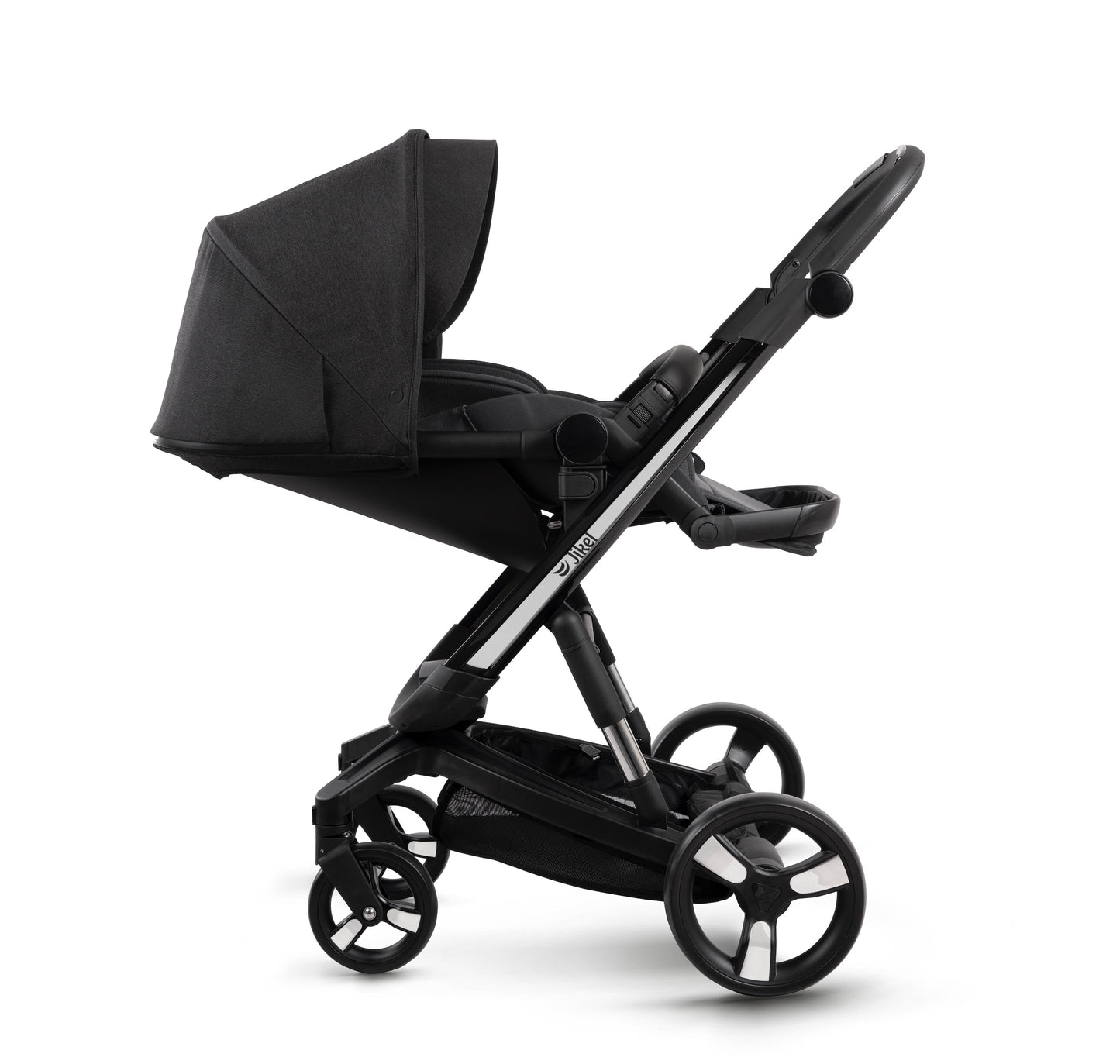 Jikel - Diamond Electric Stroller Travel System with Car Seat - Charcoal