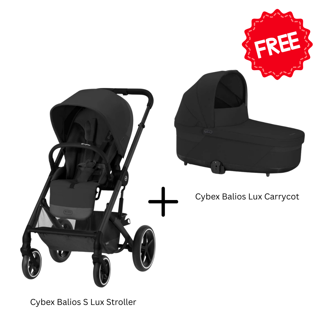 Cybex - Balios S Lux BLK Moon Black + Cot S Lux Moon Black