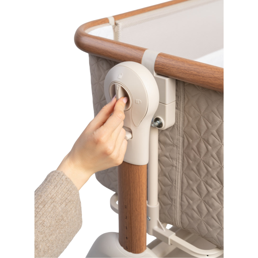 Jikel - Nest Glide Co-sleeper Bedside Crib - Wood Beige