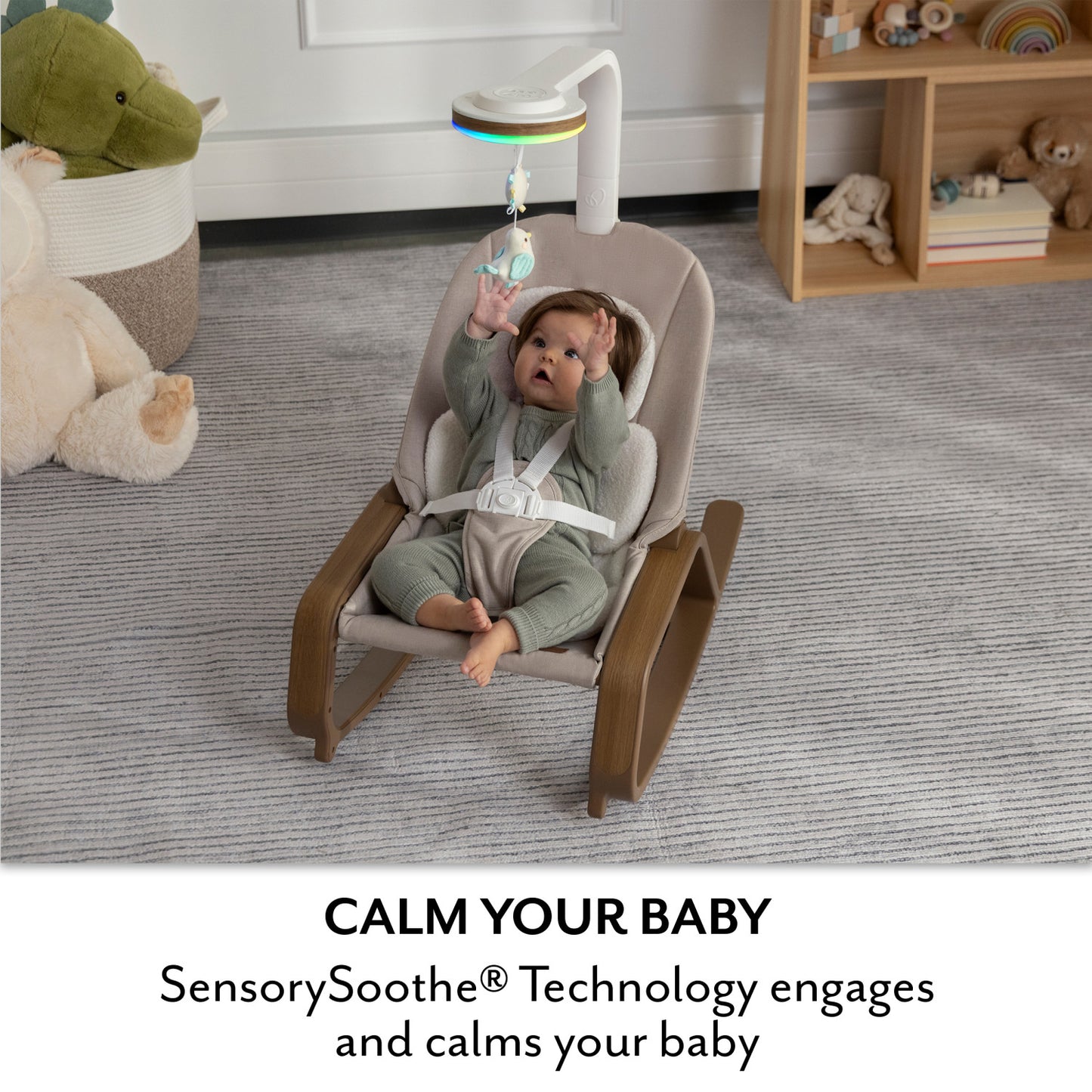 Evenflo - Lyra 2-In-1 Infant To Toddler Rocker - Coastal Coffee