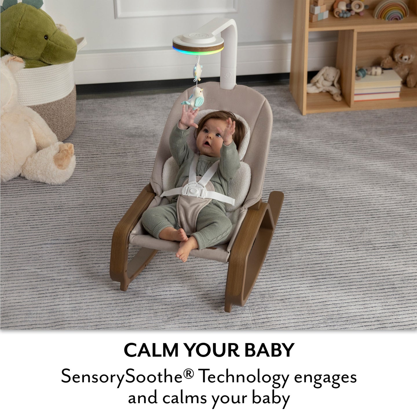 Evenflo - Lyra 2-In-1 Infant To Toddler Rocker - Coastal Coffee