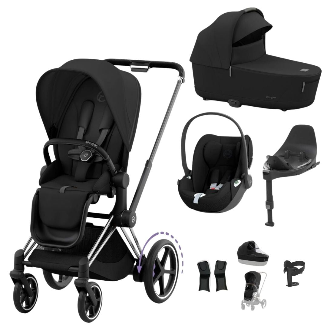 Cybex - ePriam Travel System with Cloud T plus - Sepia Black