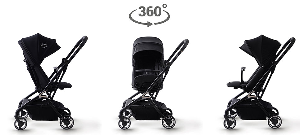 Jikel - Life 360 Reversible Compact Stroller - Charcoal