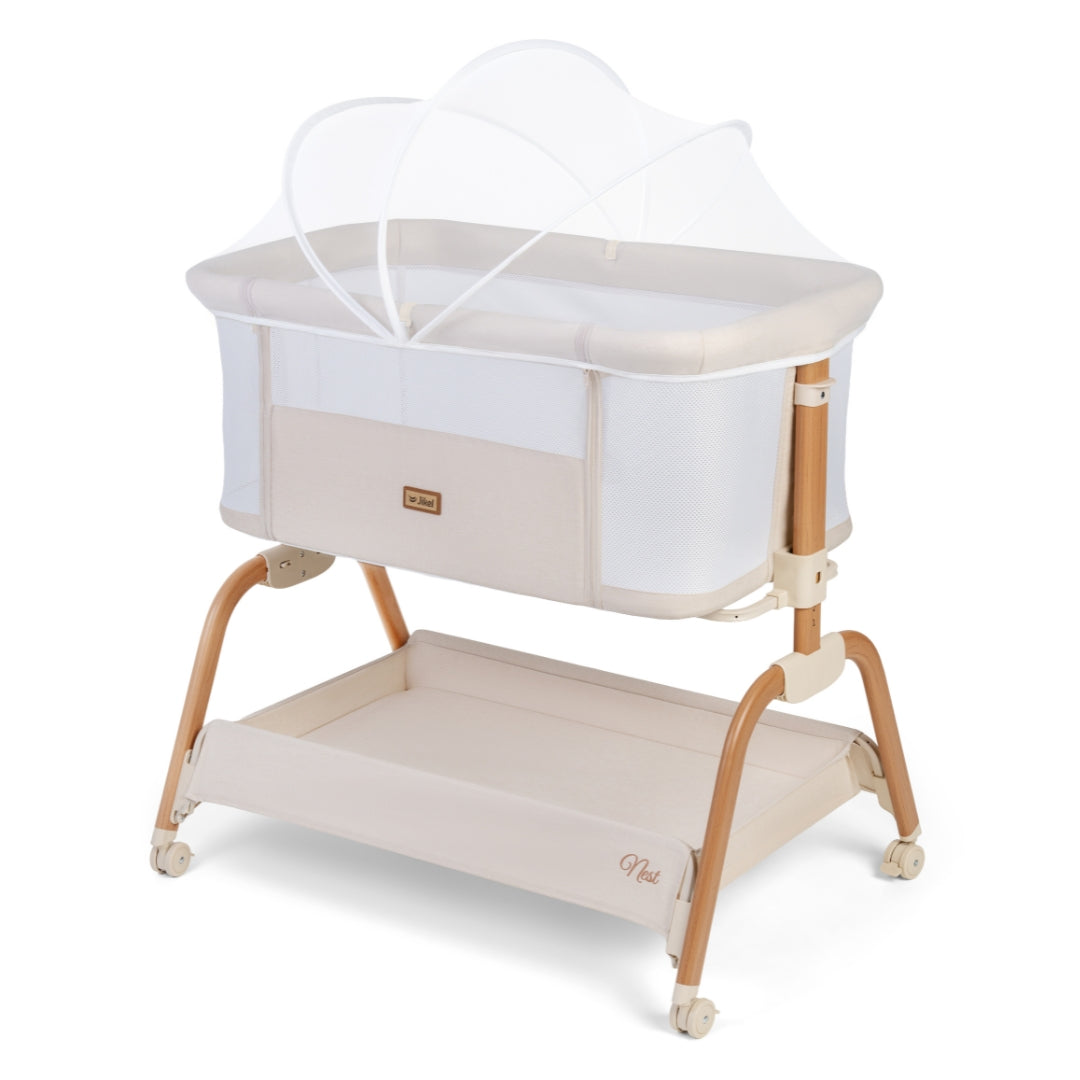 Jikel - Nest Co-sleeper Bedside Crib - Soft Beige