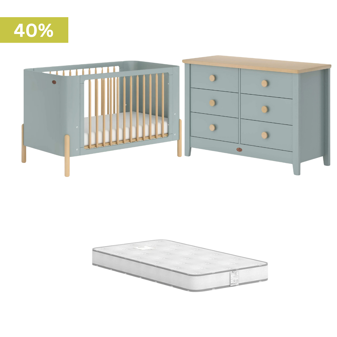 Boori - Nova 2 Piece Crib Set with 6 Chest of Drawer