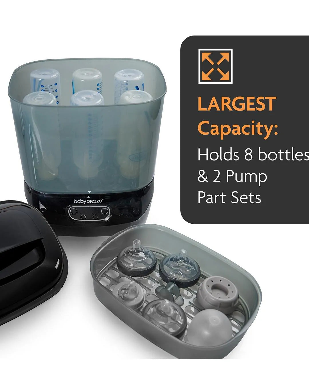 Baby Brezza - One Step Baby Bottle Sterilizer and Dryer Advanced Premium Black