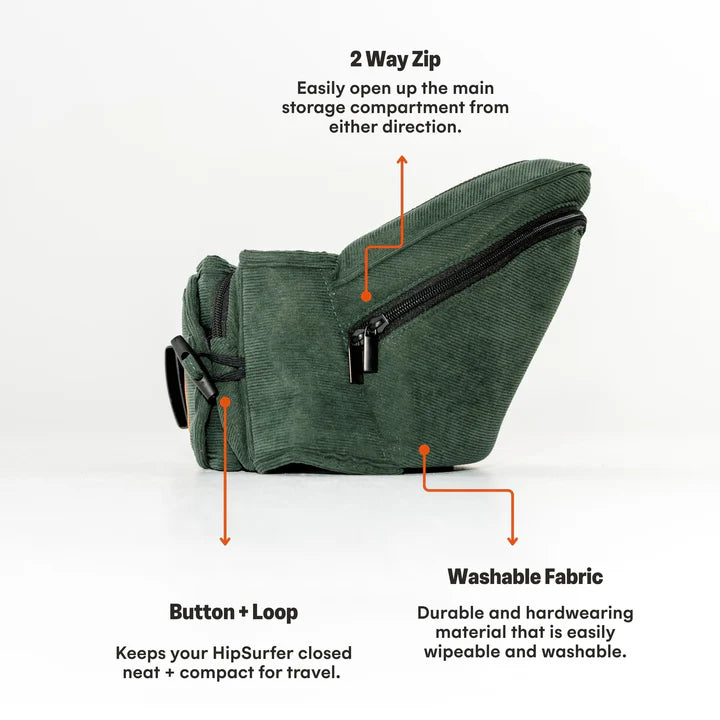 Hackerlily - HipSurfer Ergonomic Hip Seat Baby Carrier Green