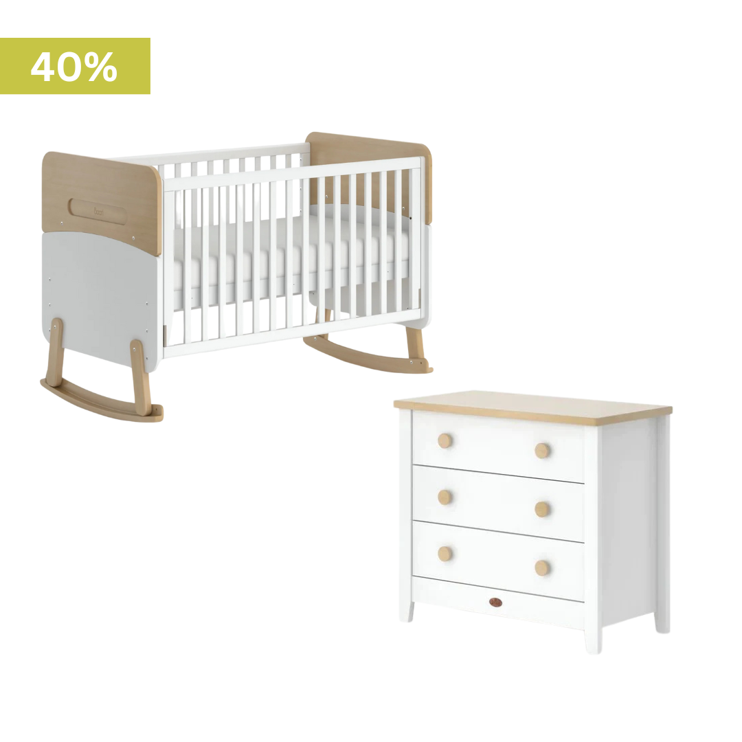 Boori - Neat 2 Piece Crib Set with 3 Chest of Drawer