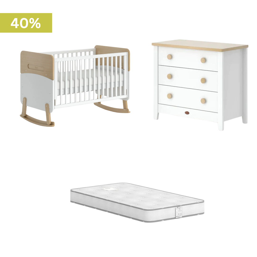 Boori - Neat 2 Piece Crib Set with 3 Chest of Drawer