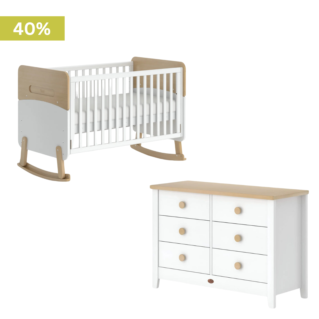 Boori - Neat 2 Piece Crib Set with 6 Chest of Drawer