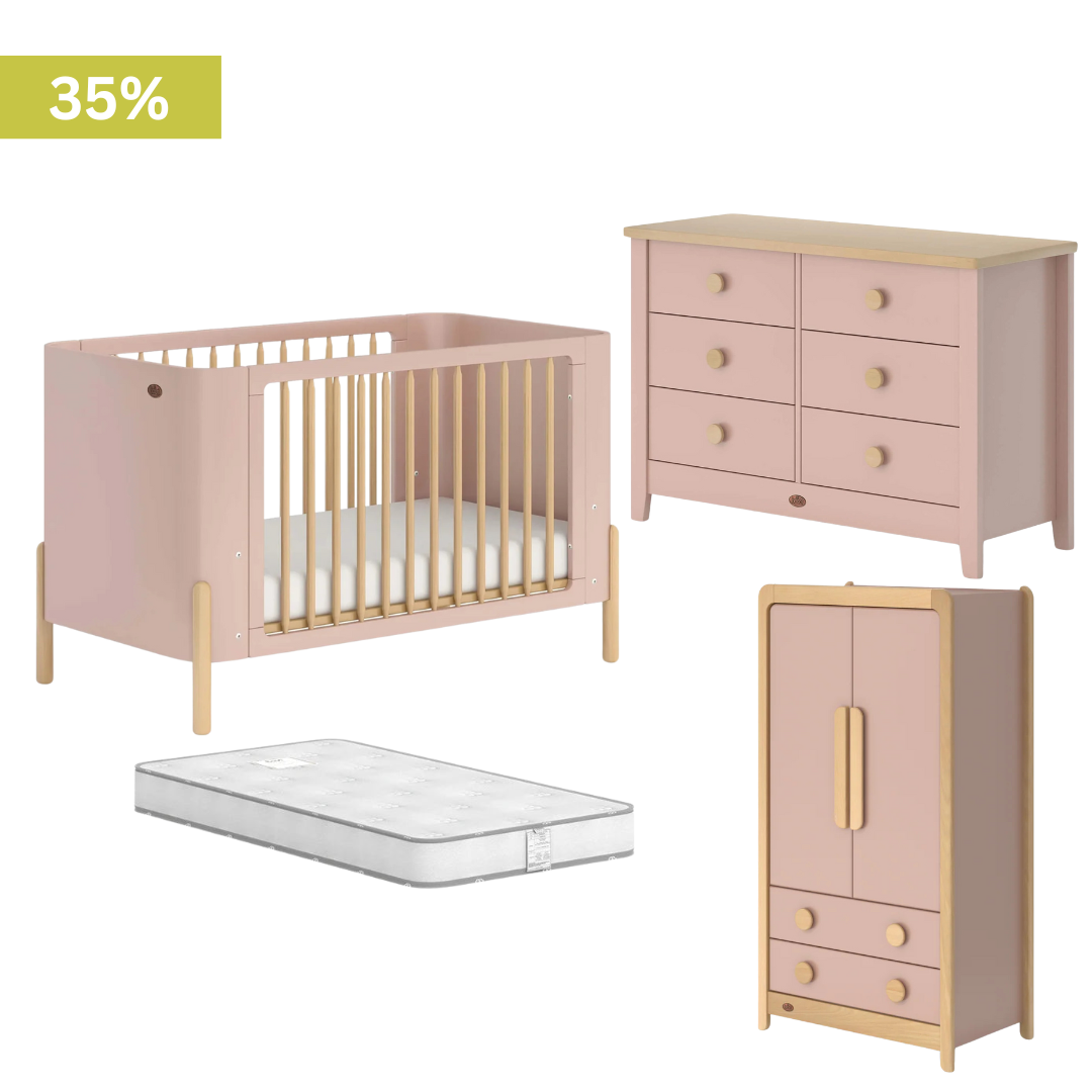 Boori - Nova 4 Piece Set with 6 Chest of Drawer, Wardrobe and Mattress