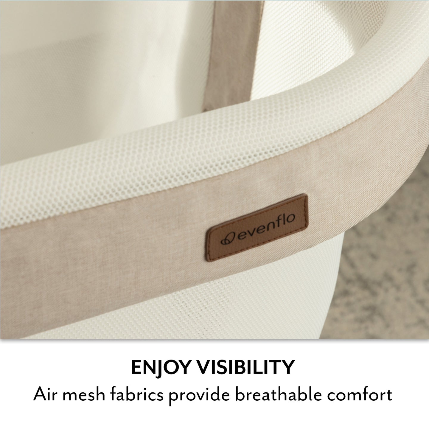 Evenflo - Cora 3 Level Adjustable Bassinet - Coastal Coffee