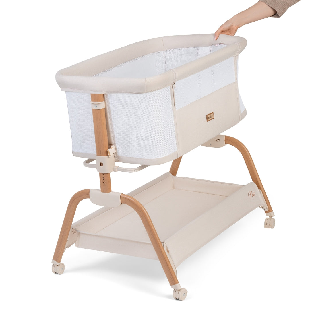 Jikel - Nest Co-sleeper Bedside Crib - Soft Beige