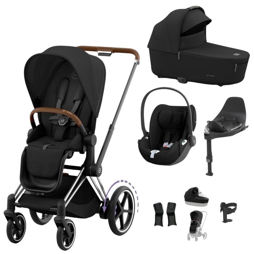 Cybex - ePriam Travel System with Cloud T plus - Sepia Black