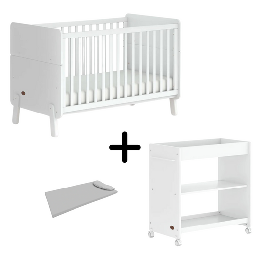 Boori - Natty Cot with Universal Changer Set Barley White