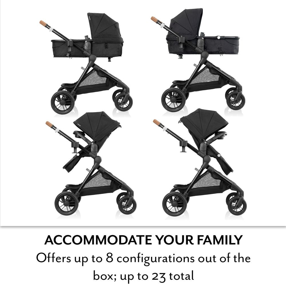 Evenflo - Pivot Xpand NXT Double System - Coal Black (2 Seats Included)