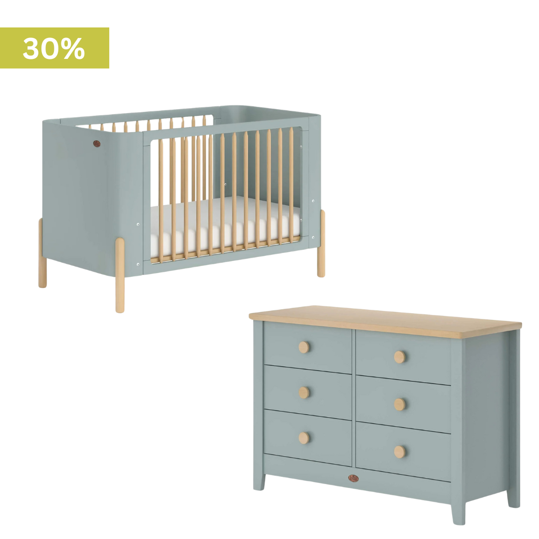Boori - Nova 2 Piece Crib Set with 6 Chest of Drawer