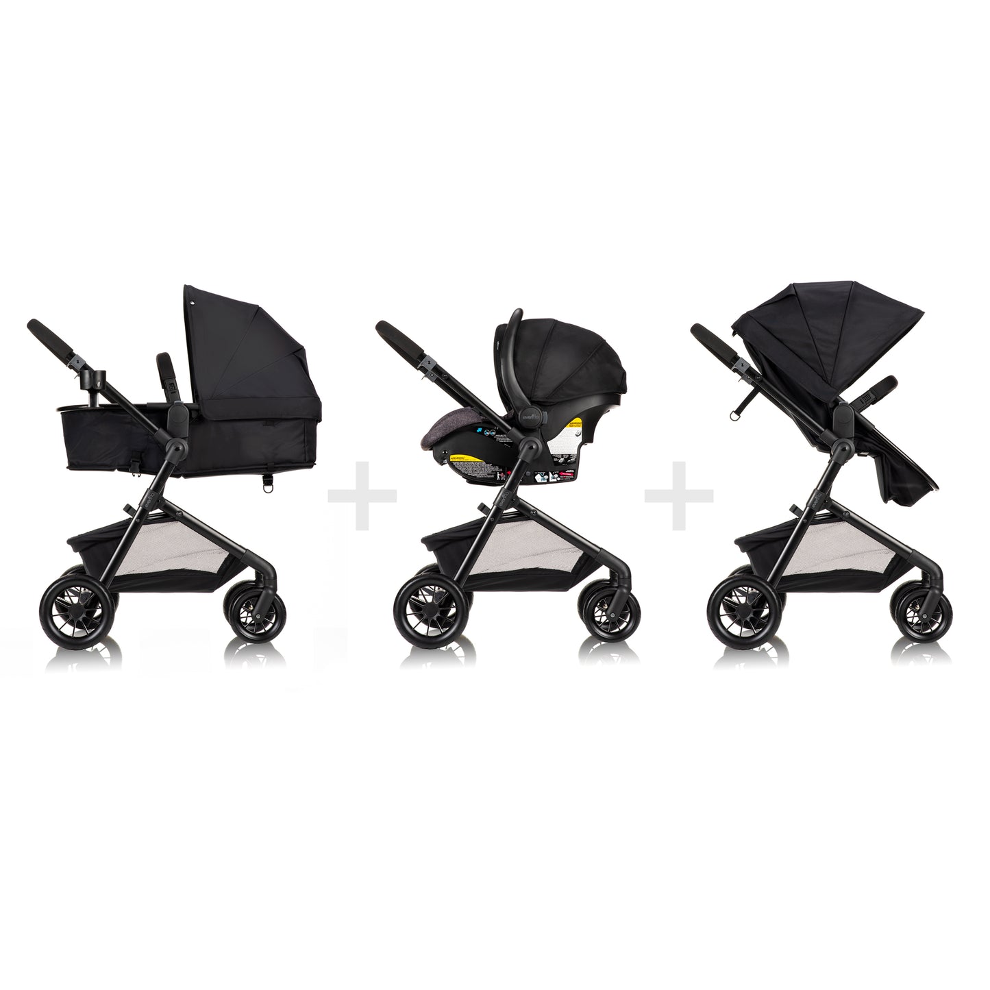 Evenflo - Pivot Modular Travel System with LiteMax Infant Car Seat - Casual Gray