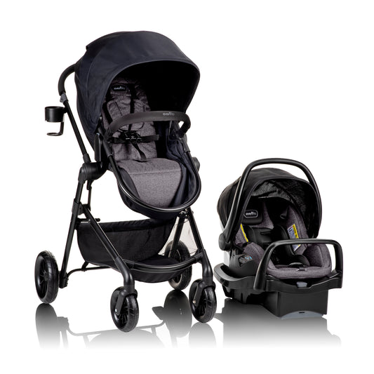 Evenflo - Pivot Modular Travel System with LiteMax Infant Car Seat - Casual Gray
