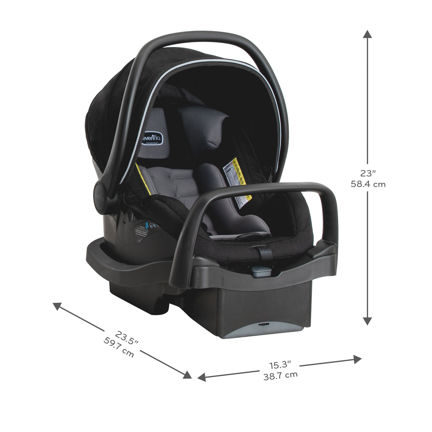 Evenflo - Pivot Xpand Modular Travel System with LiteMax Infant Car Seat - Ayrshire Black